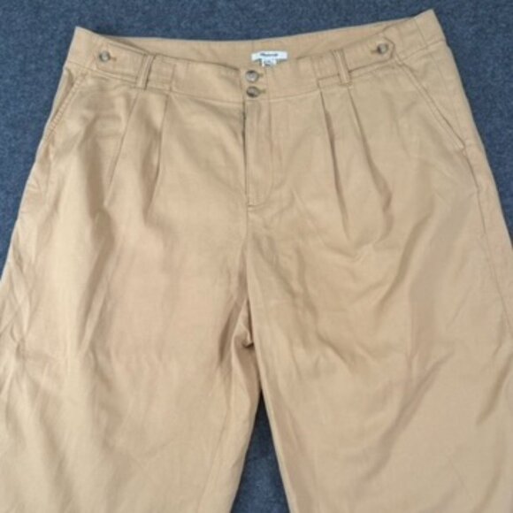 Madewell Women Plus Leg Harlow Wide Leg Pant Drapey Twill Linen Sz 18W Beige NWT - Picture 5 of 14